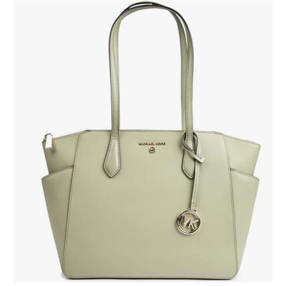 Michael Kors Marilyn Medium Top Zip Tote Light Sage Handbag - Picture 1 of 3